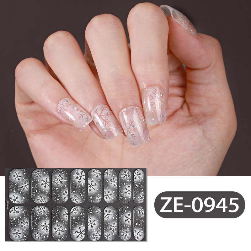 French Gold Foil Glitter Nail Stickers