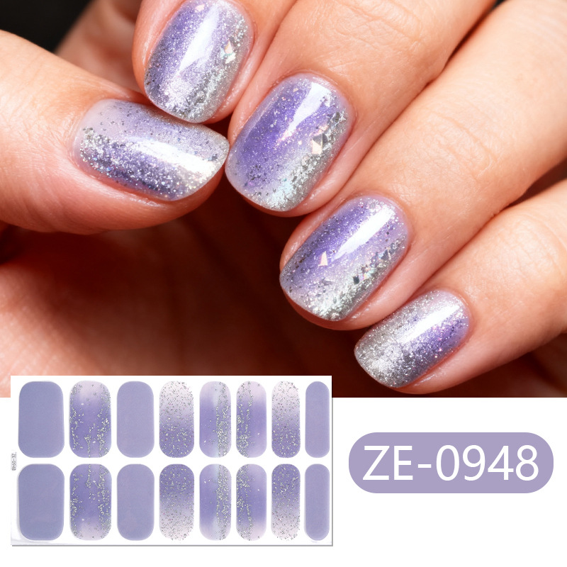 French Gold Foil Glitter Nail Stickers