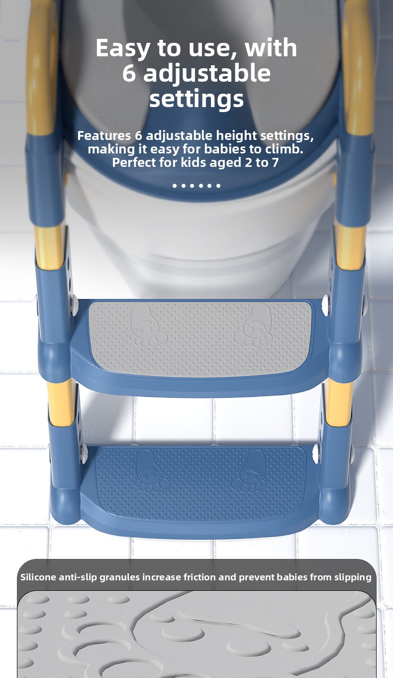 Foldable children's soft seat cushion toilet step