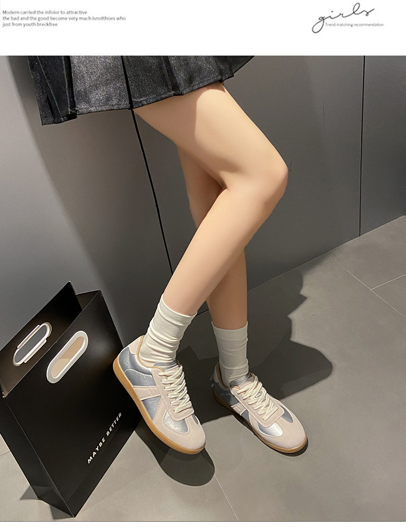 Low-top PU leather upper breathable rubber sole casual shoes