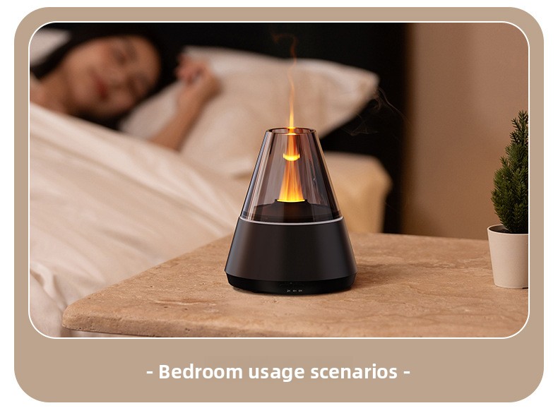 Simulated candlelight ultrasonic humidifier