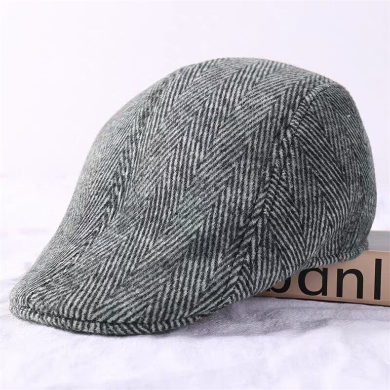Men's Thickened Woolen Forward Cap