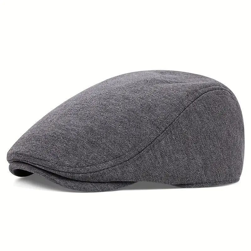 Men's Cotton Beret British Retro Style Adjustable Short Eaves Cap