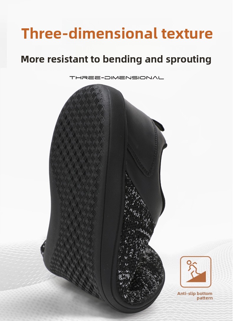 Men's Wide Toe Breathable Flyknit Hiking Sneakers