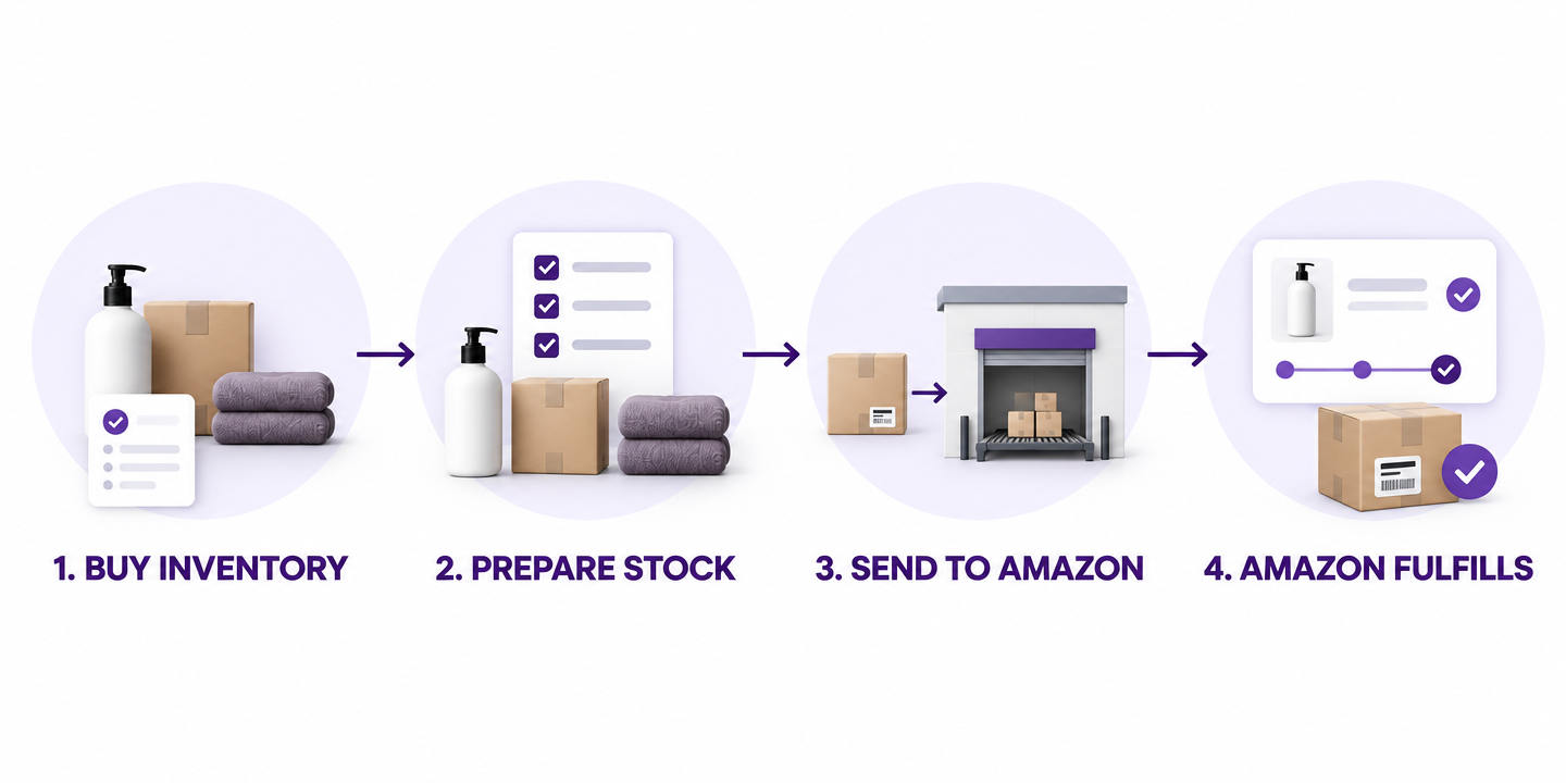 Amazon FBA inventory preparation and platform fulfillment process