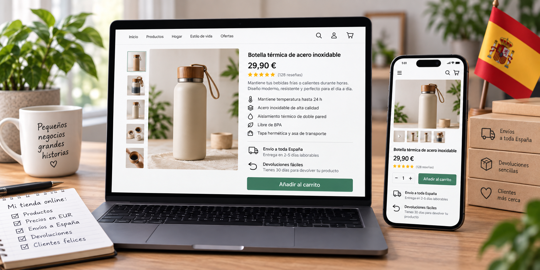 Localized ecommerce store for dropshipping customers in Spain