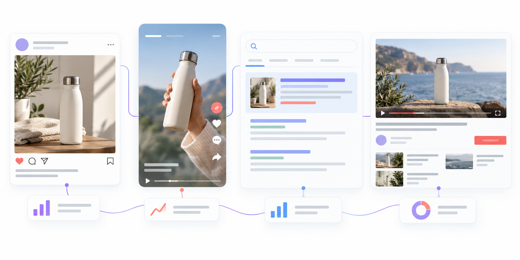 Advertising channels for dropshipping, including social media, search, and video ads