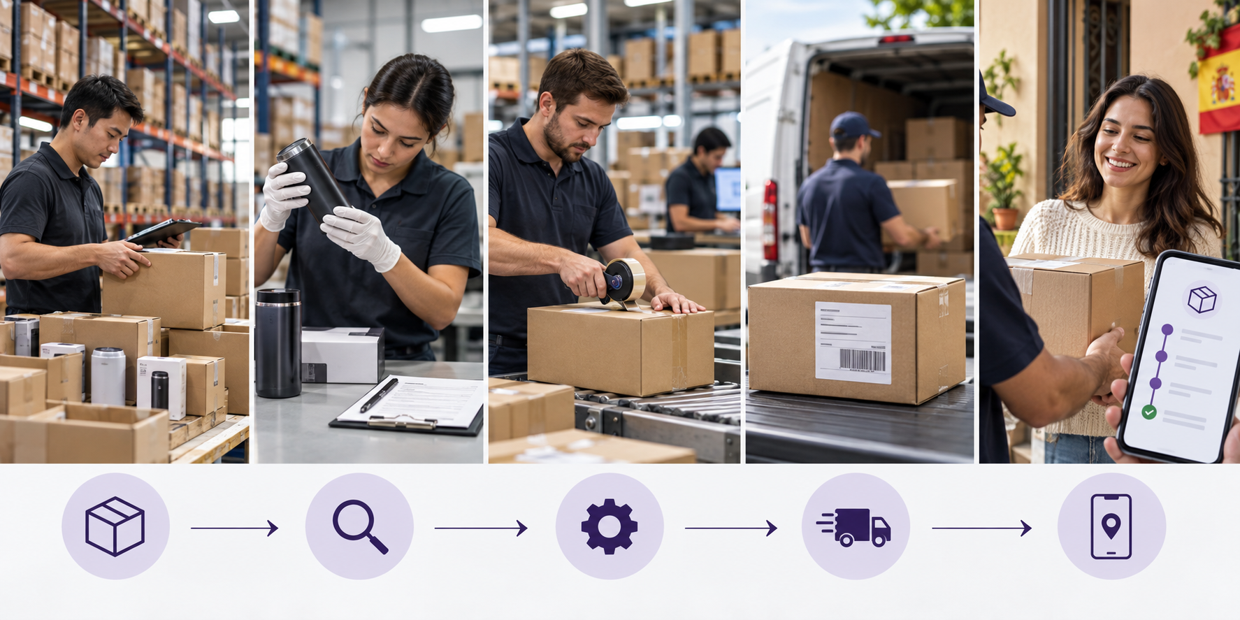 Dropshipping fulfillment and shipping process for Spain