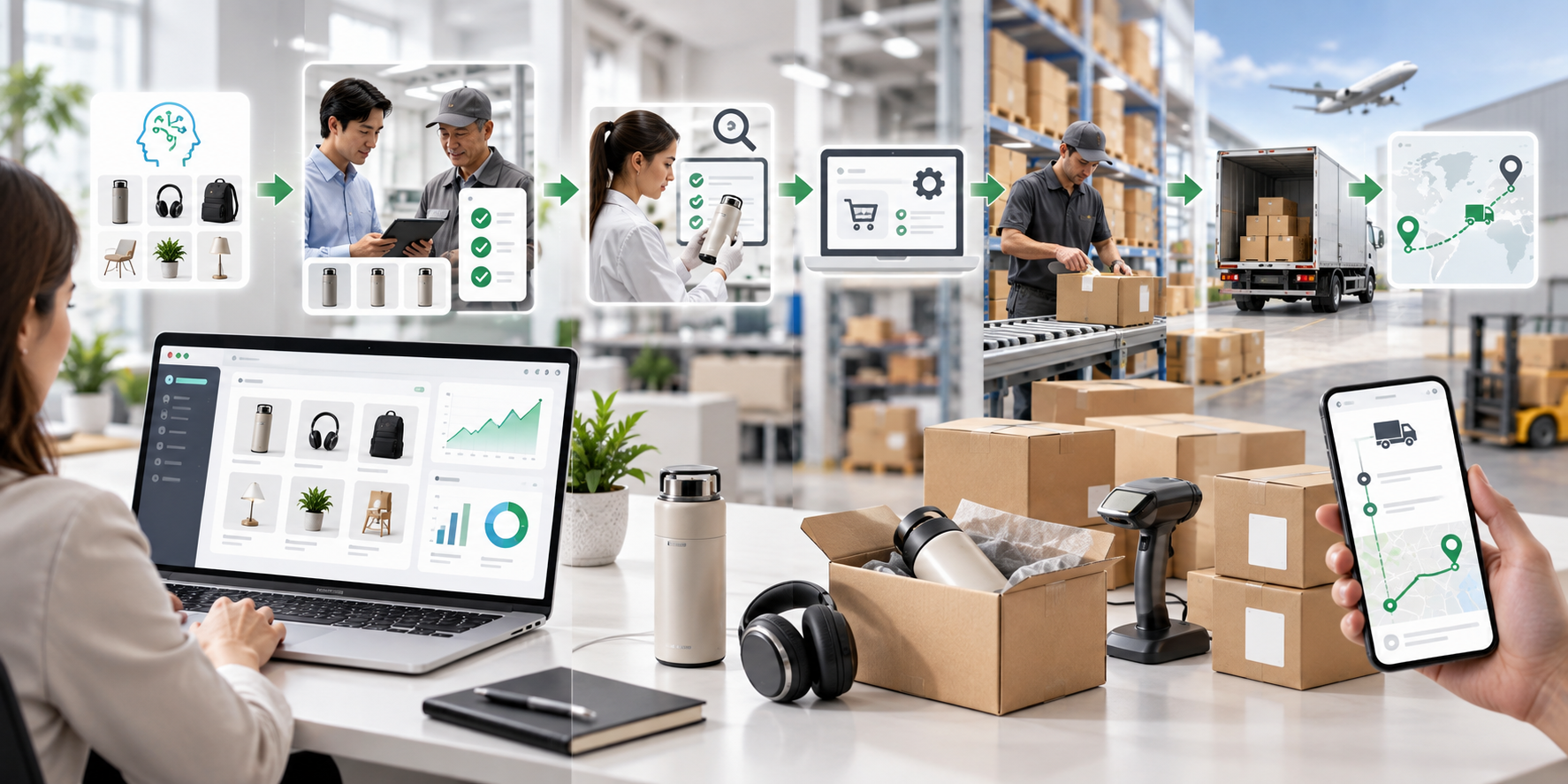 End-to-end dropshipping sourcing and fulfillment workflow