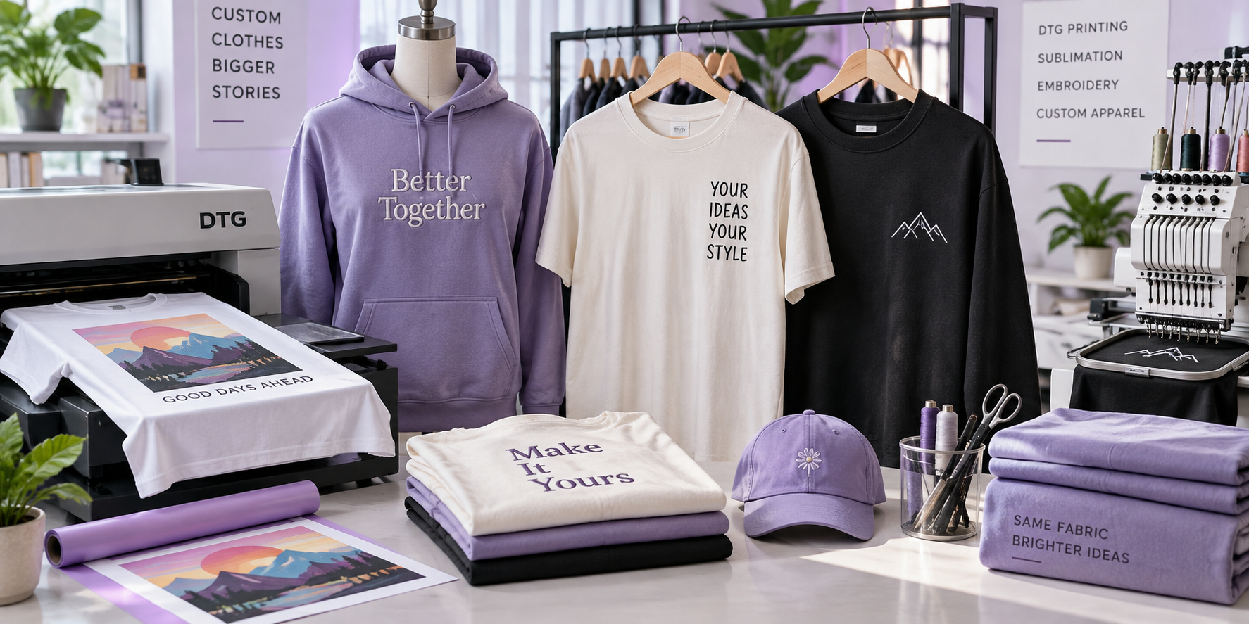Custom clothing dropshipping supplier evaluation with apparel samples and quality checks