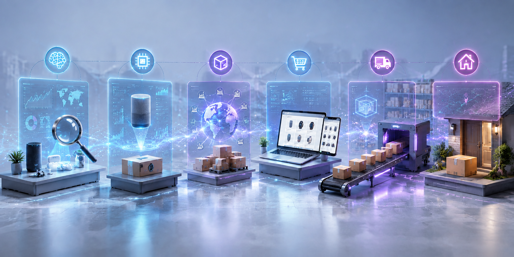 AI dropshipping workflow from product research and supplier sourcing to fulfillment and delivery