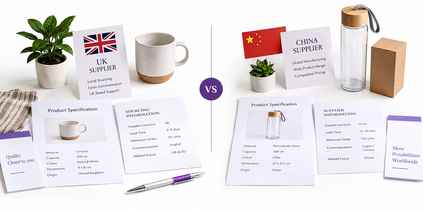 UK-based and China-based dropshipping supplier comparison