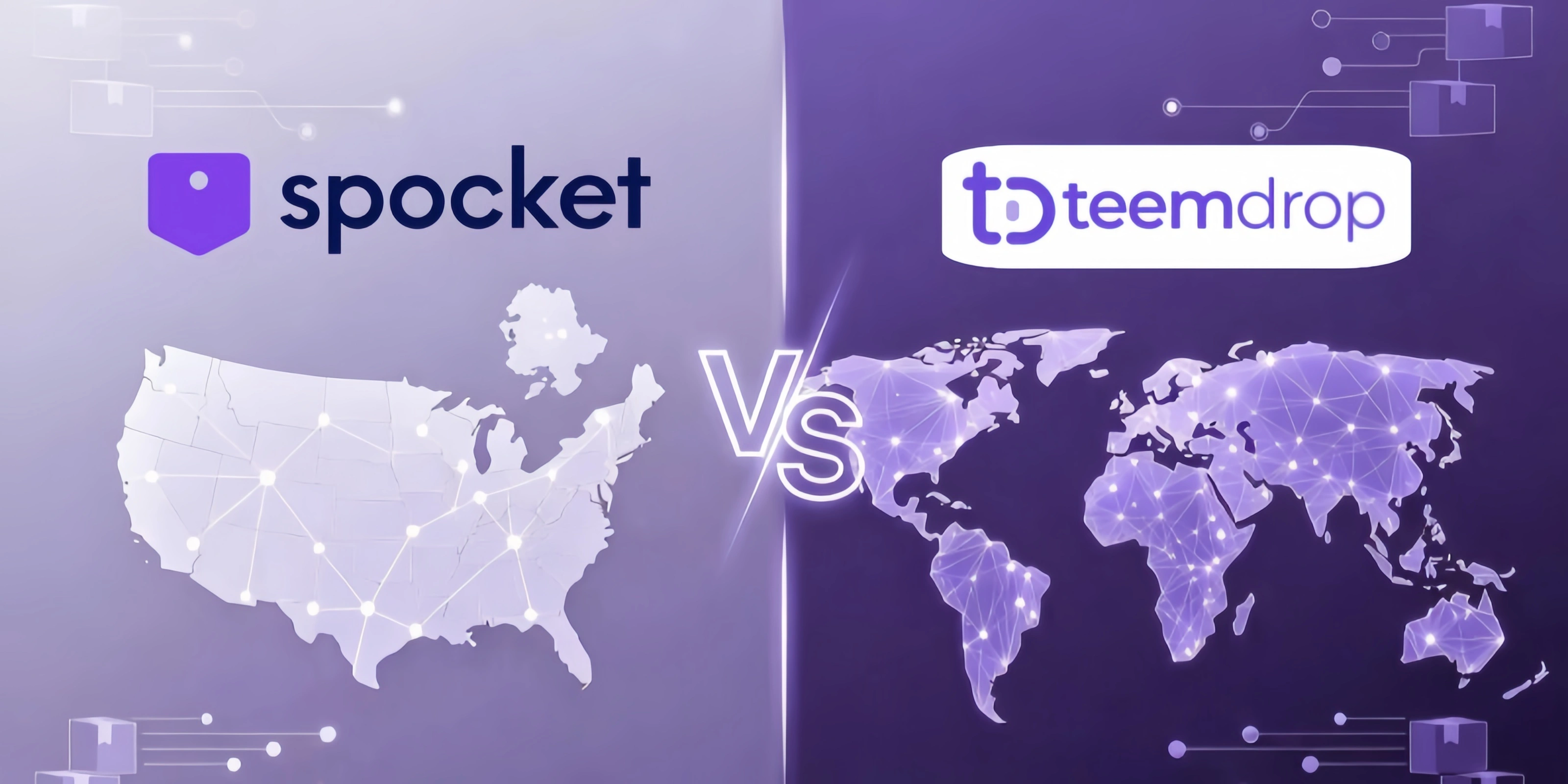 Spocket vs Teemdrop comparison global dropshipping platforms