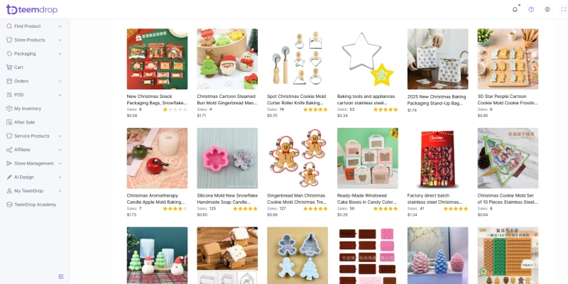 TeemDrop christmas baking molds