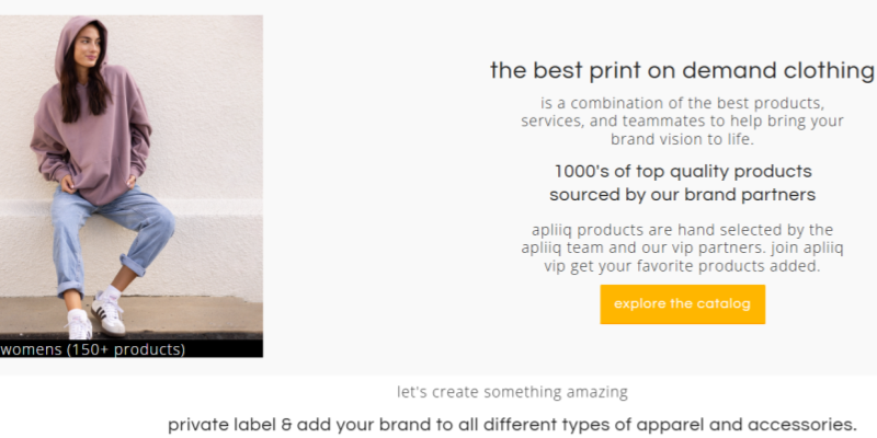 Apliiq print-on-demand clothing private label womens hoodie apparel