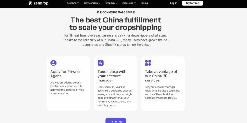 Zendrop china fulfillment dropshipping services