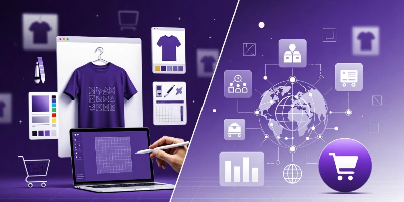 Print-On-Demand custom products including t-shirt mug phone case and poster