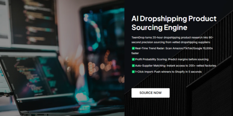 Teemdrop A dropshipping product sourcing engine