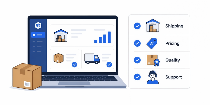 Supplier evaluation criteria dashboard shipping pricing quality support