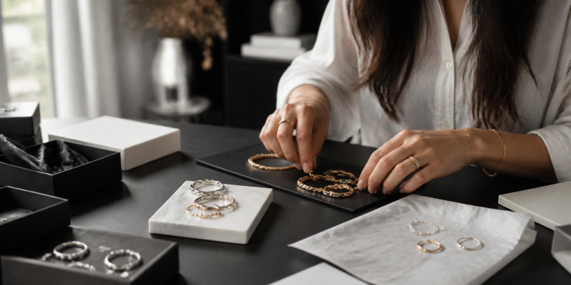 Private label jewelry brand product preparation