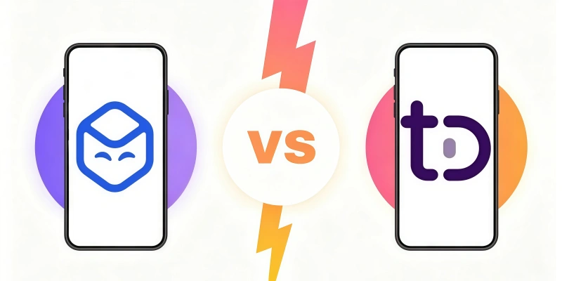 Dropship.io vs TeemDrop dropshipping platform comparison on mobile screens