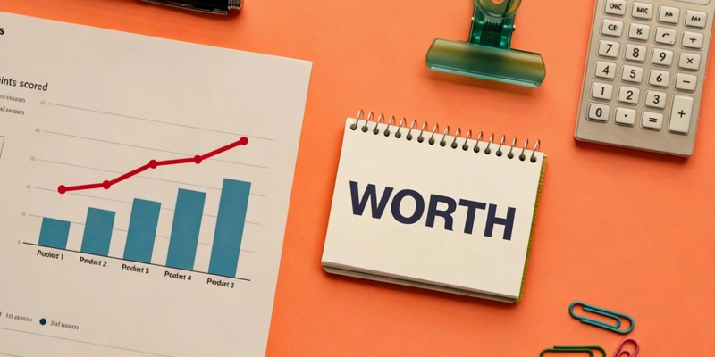 Worth it analysis notepad graph calculator office desk