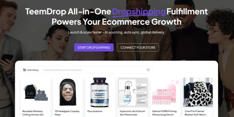 Teemdrop all-in-one dropshipping fulfillment ecommerce