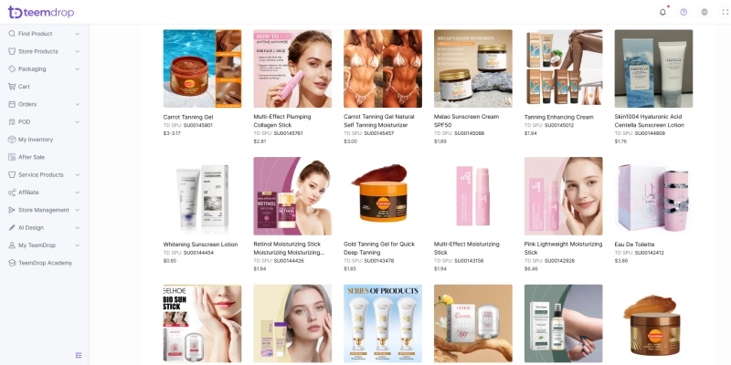 TeemDrop winning tanning gel sunscreen moisturizer skincare products