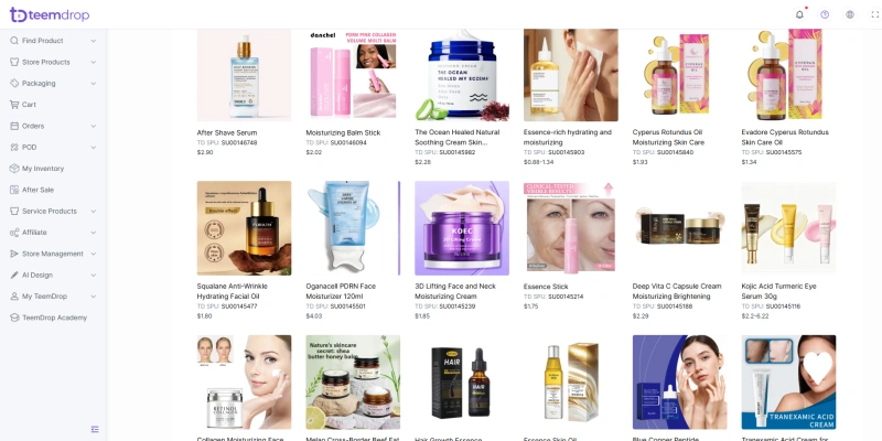 TeemDrop winning serum skincare products
