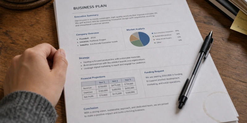Dropshipping business plan financial projections strategy document