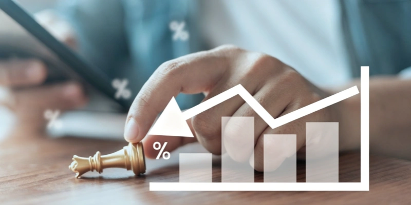 Ecommerce profit loss decline chart