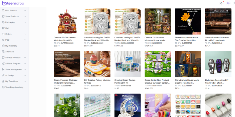 Best toys to dropship including creative kits