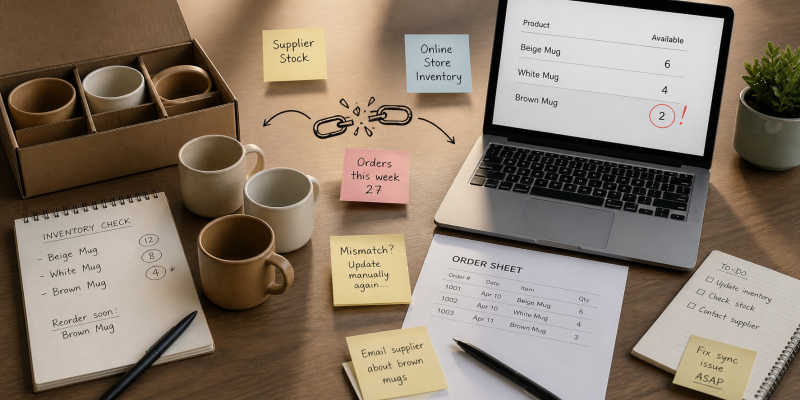 Supplier inventory to Shopify dropshipping workflow
