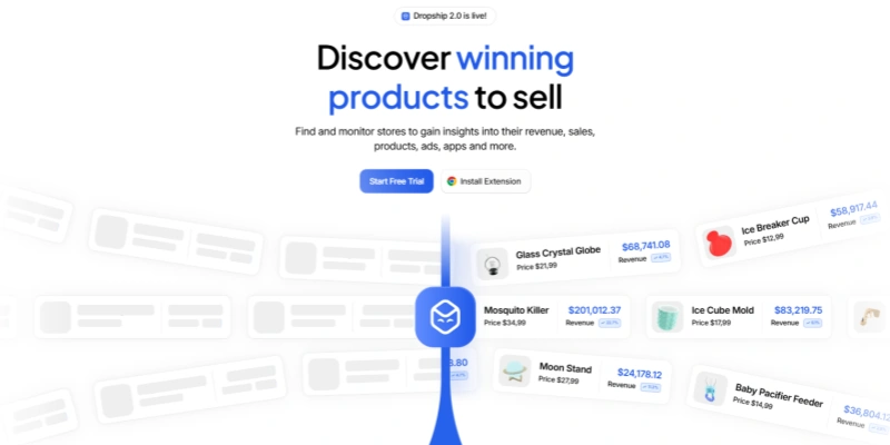 Dropship.io discover winning products e-commerce product research