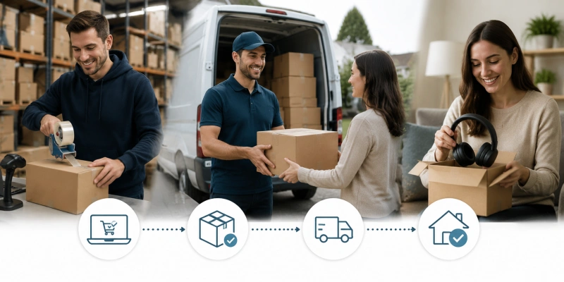 E-commerce dropshipping order fulfillment process