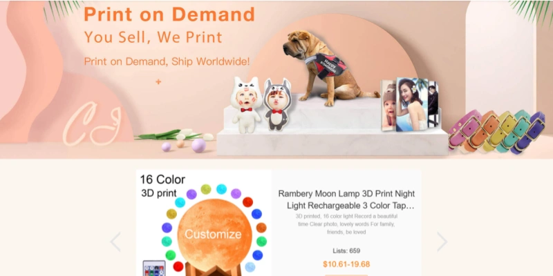 CJ print-on-demand you sell we print ship worldwide