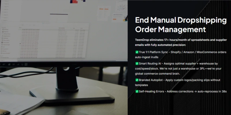 TeemDrop end manual dropshipping order management