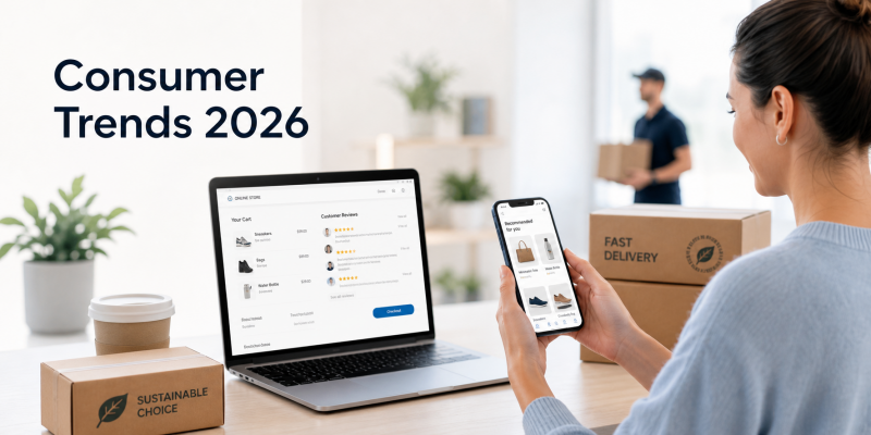 Consumer trends in 2026 shaping ecommerce through AI shopping, mobile commerce, and fast delivery