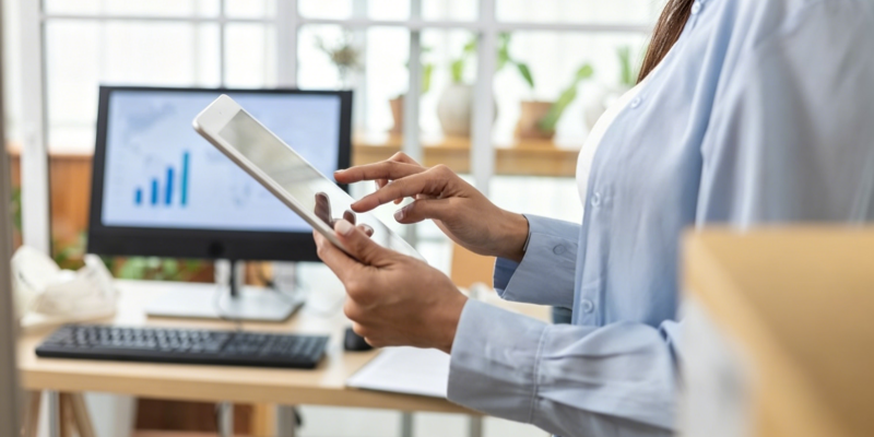 E-commerce business owner managing orders 