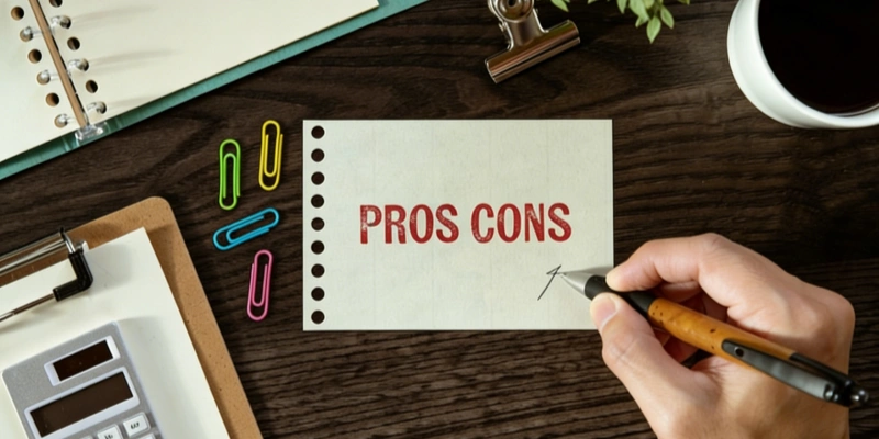 Pros cons analysis notepad pen