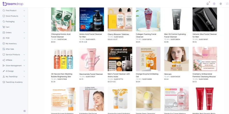 TeemDrop winning facial cleansers skincare products