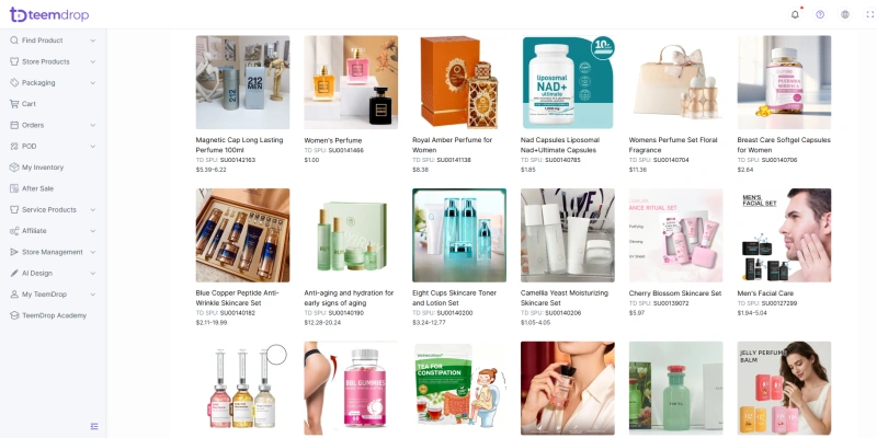 TeemDrop skin care kits
