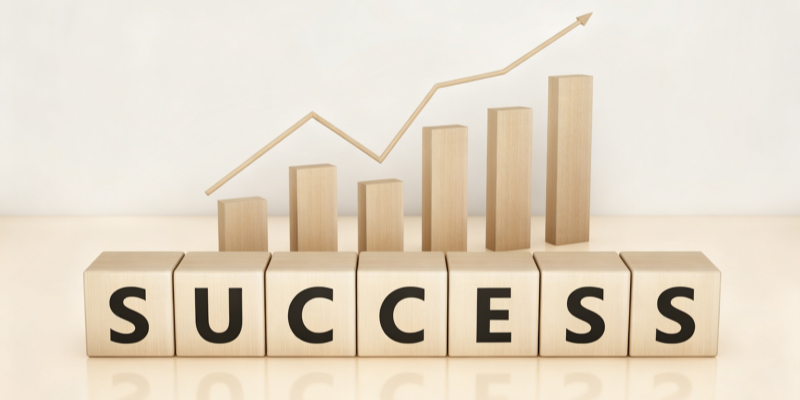 E-commerce business success financial growth chart