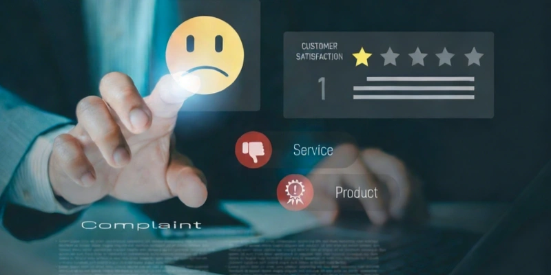 Customer complaint one star rating unhappy feedback