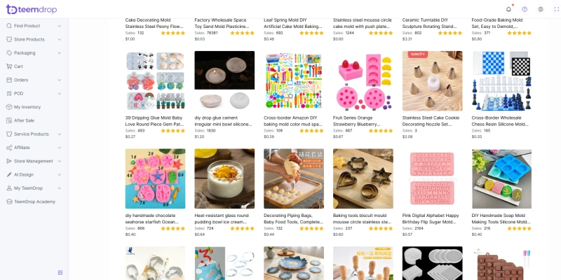 TeemDrop cake molds baking molds
