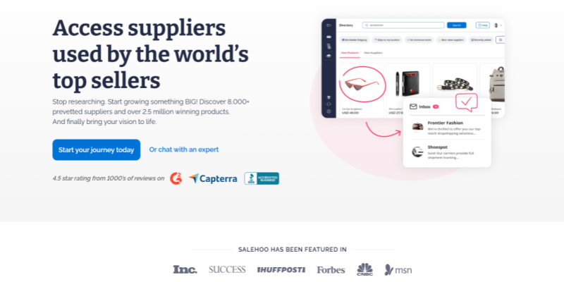 Salehoo supplier directory access winning products e-commerce