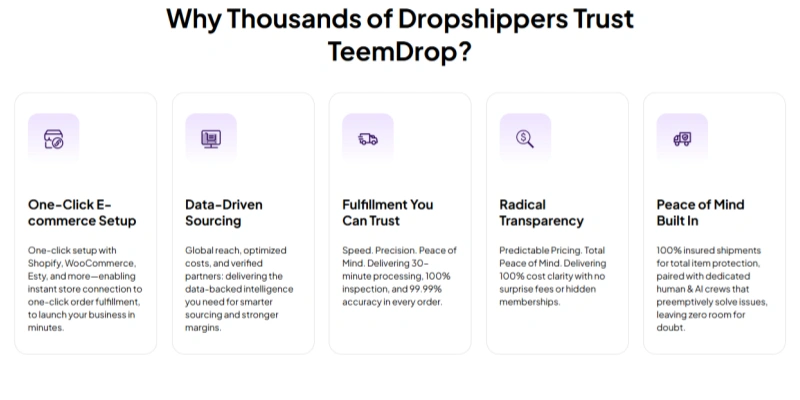 Teemdrop why thousands dropshippers trust