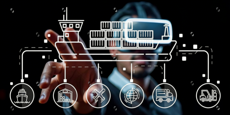 Global logistics supply chain fulfillment holographic interface