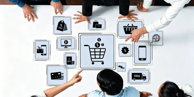 Dropshipping ecommerce team strategy meeting