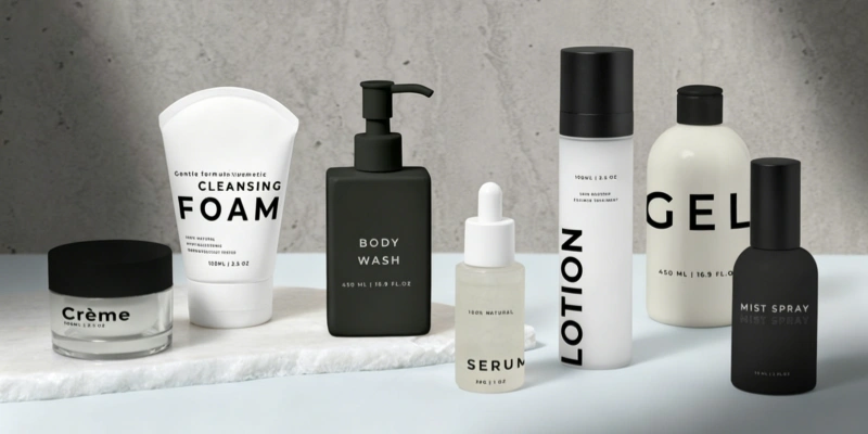 Luxury minimalist skincare products